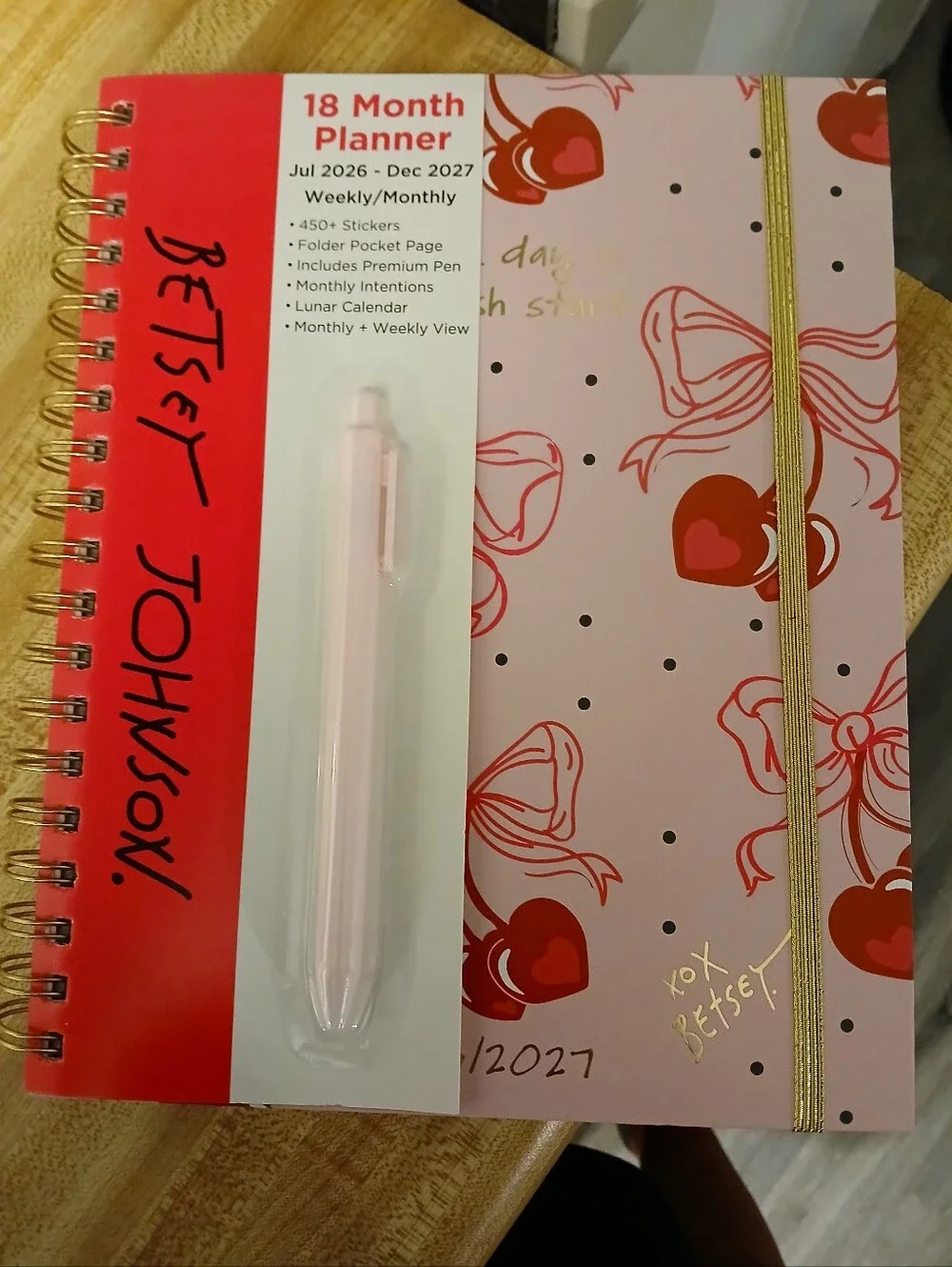 Betsey Johnson NWT 2026-2027 Spiralbound Planner -3 Designs